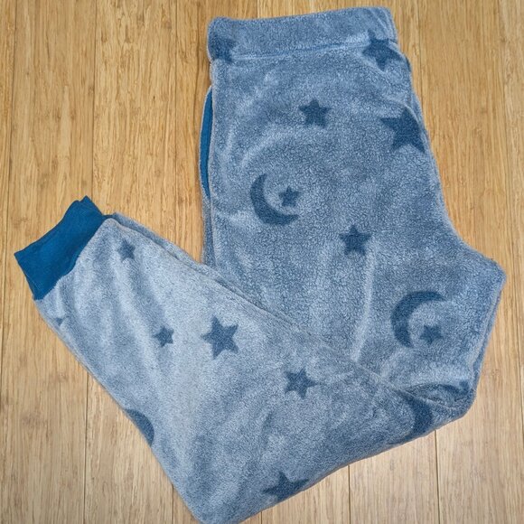 Joyspun Super Soft Fuzzy Stars & Moons Pajama Pants Size L - Picture 1 of 6